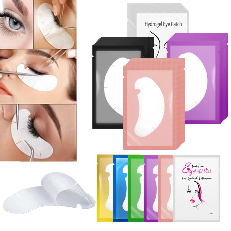 Nail Art Extension - 50/100PCS U Shape Eyelash Pads Grafted