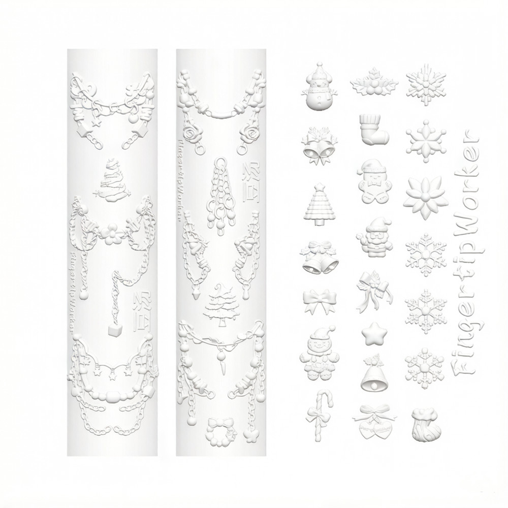 Nail Art Xmas - Świąteczna forma silikonowa 3D do zdobienia