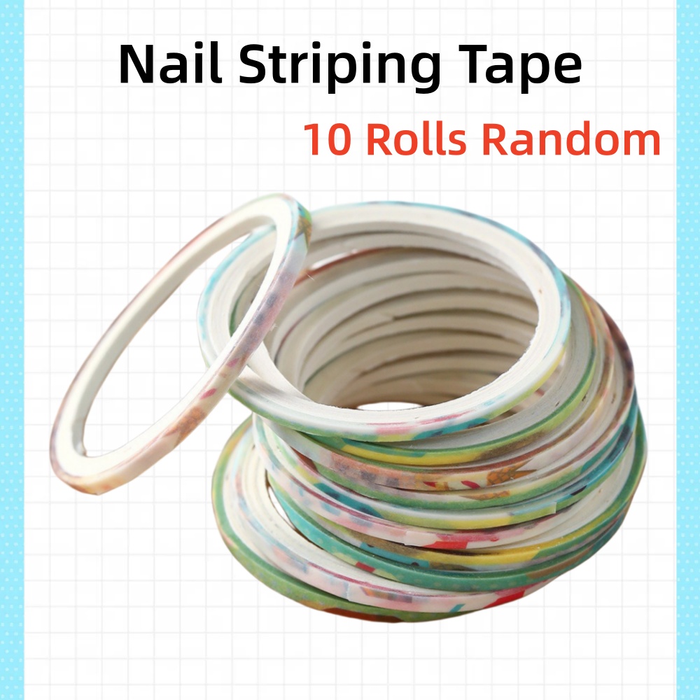 Striping Tape Nail - Zestaw 10 rolek taśmy do zdobienia