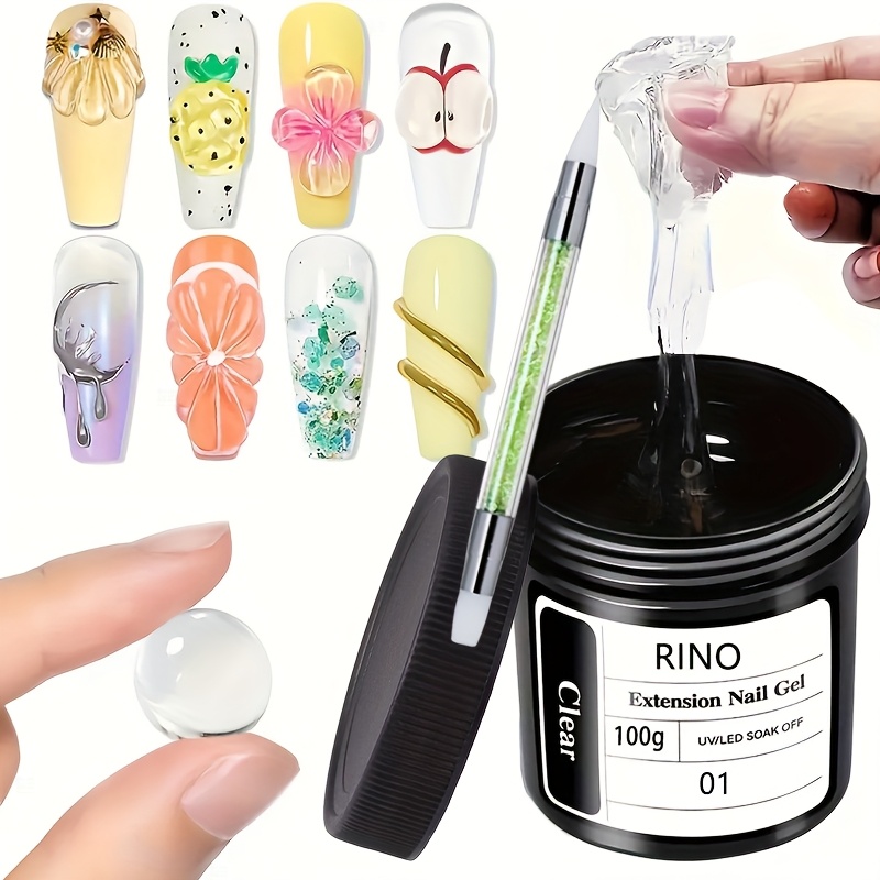 Nail Art Halal - 100g Przezroczysty, nieklejący się żel do