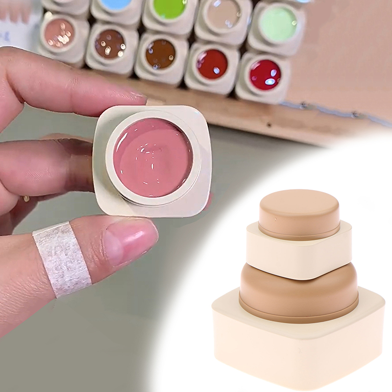 Nail Art Halal - Puste plastikowe kwadratowe pojemniki na kosmetyki