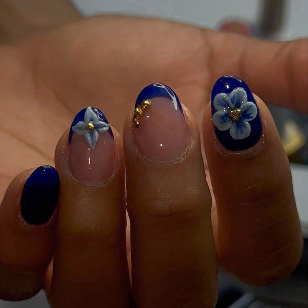 Nail Art Halal - 24 szt. Krótkie owalne naklejki na