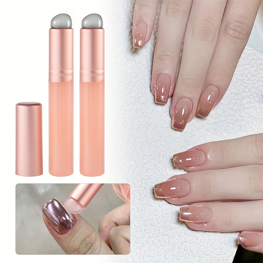 Nail Art Chrome - 1/2/3 szt. Silikonowe pędzelki do paznokci,