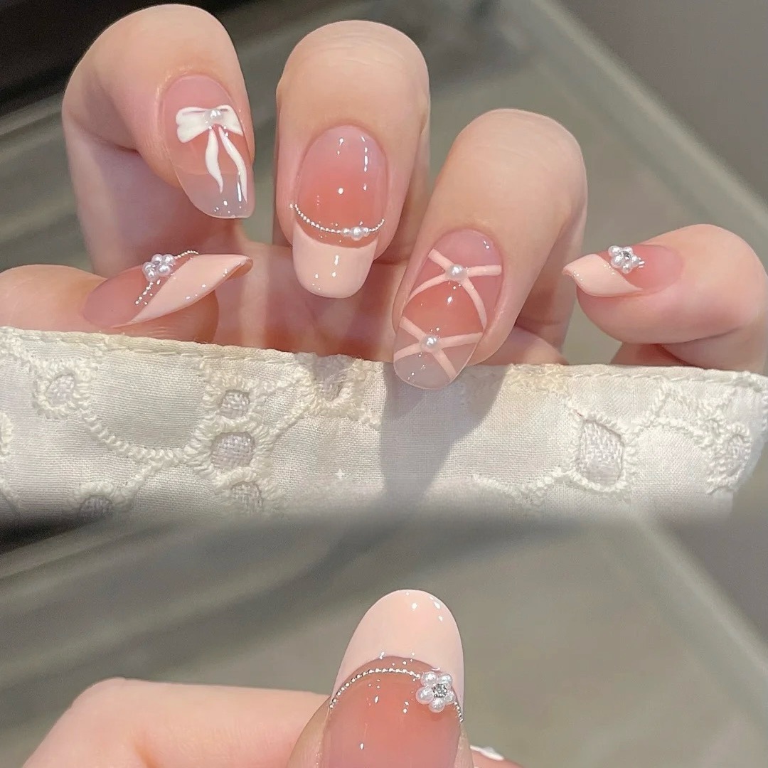 10 szt. Białe Francuskie Różow – Nail Art French recenzja i cena