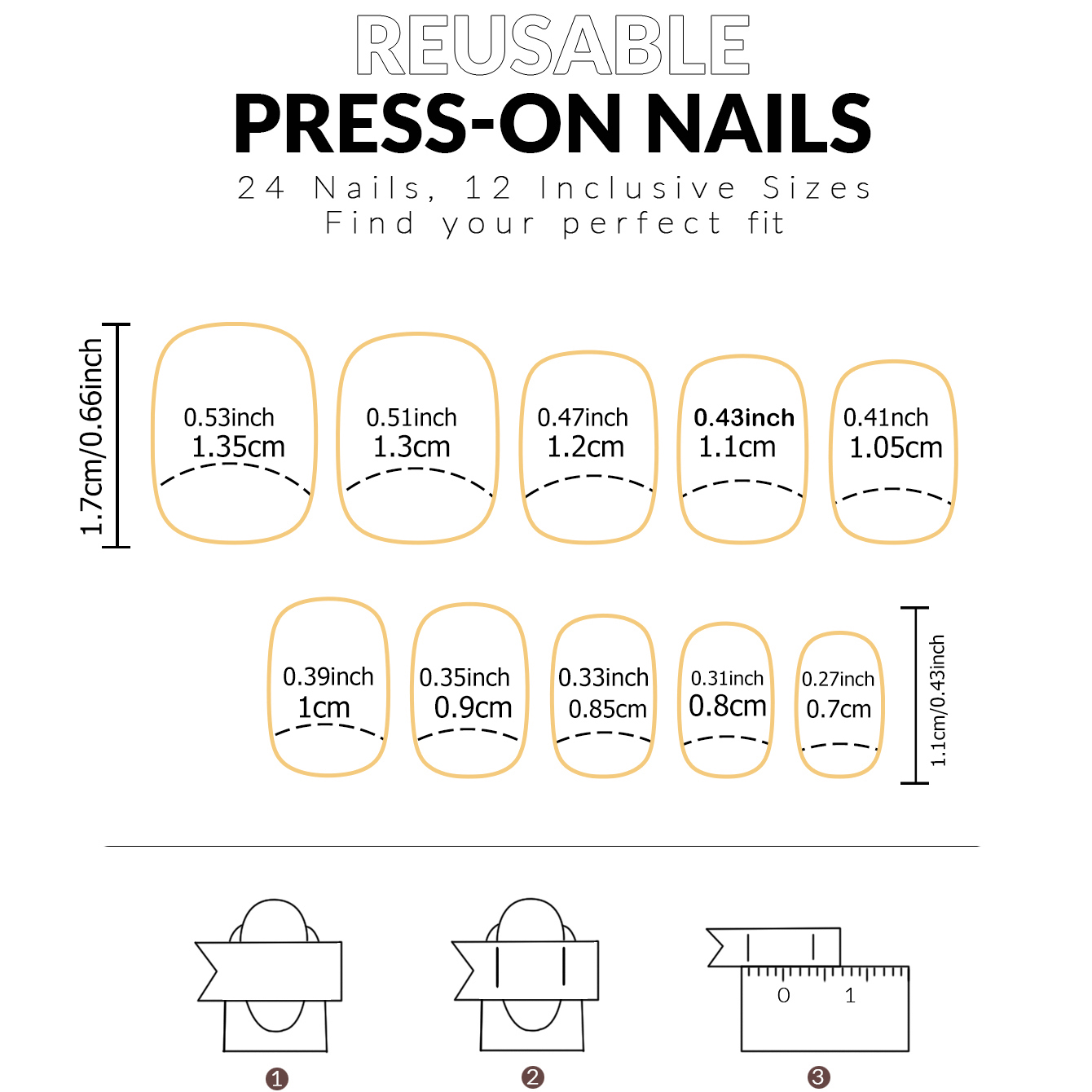 24 SZT. Francuskie Białe Pazno – Nail Art French recenzja i cena