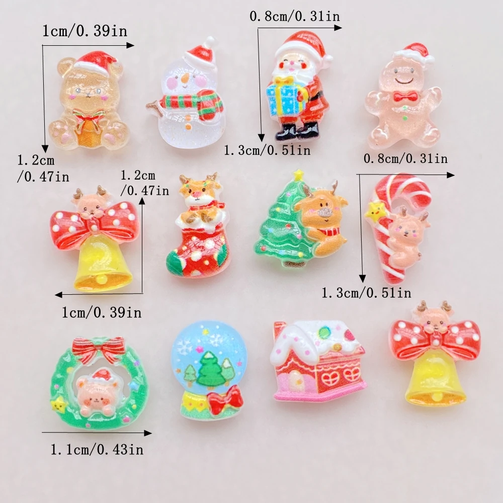 50 sztuk żywica Mini Cartoon b – Nail Art Xmas recenzja i cena