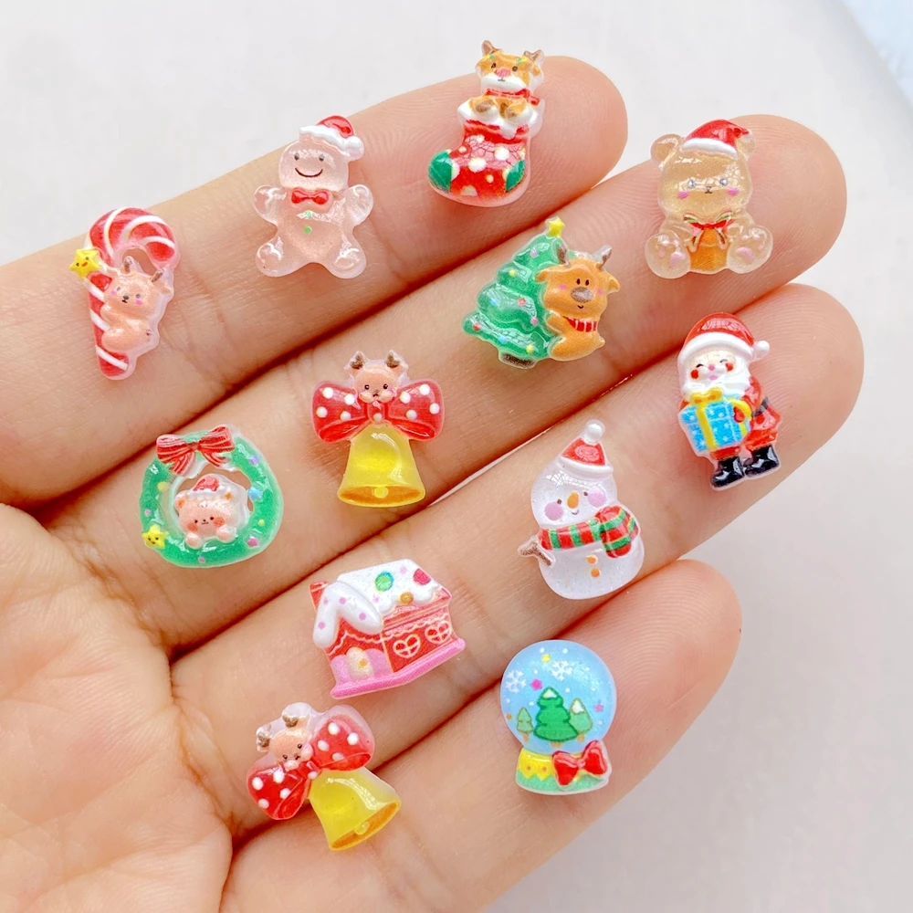 50 sztuk żywica Mini Cartoon b – Nail Art Xmas recenzja i cena