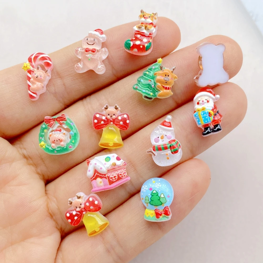 50 sztuk żywica Mini Cartoon b – Nail Art Xmas recenzja i cena