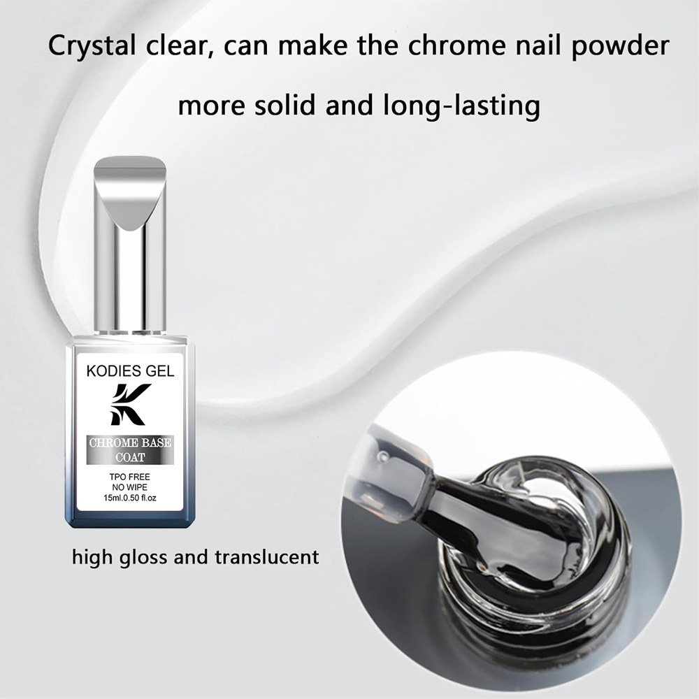 KODIES GEL Przezroczysty Baza  – Nail Art Chrome recenzja i cena