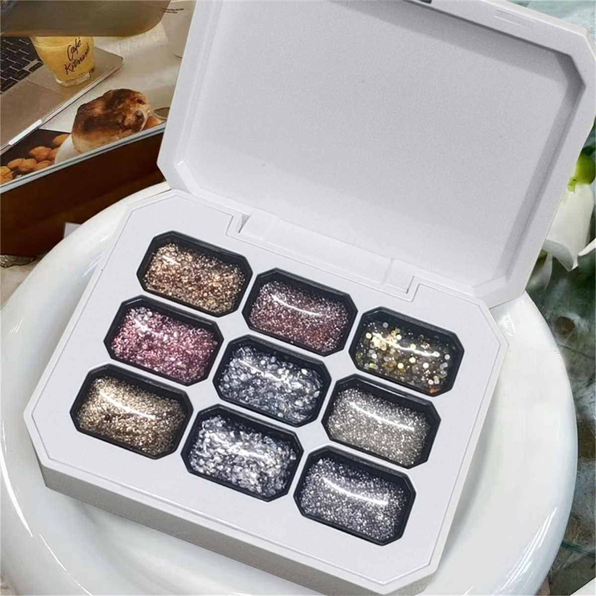 1 szt. 9 Kolorów Brokatowy Żel – Nail Art Halal recenzja i cena