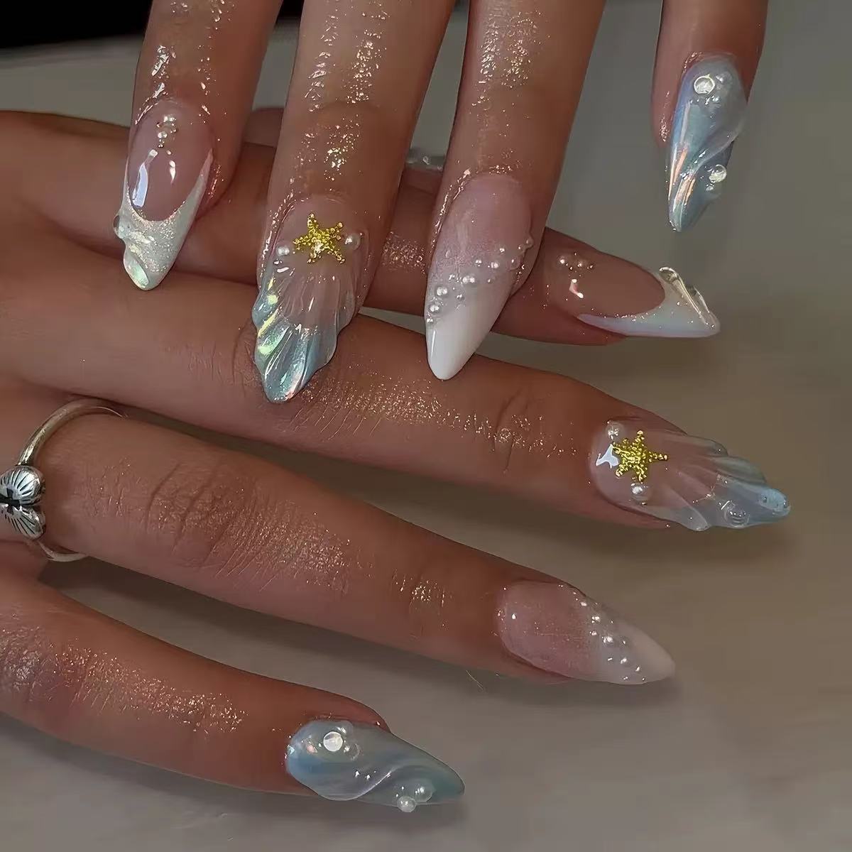 24 szt. Krótkie owalne naklejk – Nail Art Halal recenzja i cena