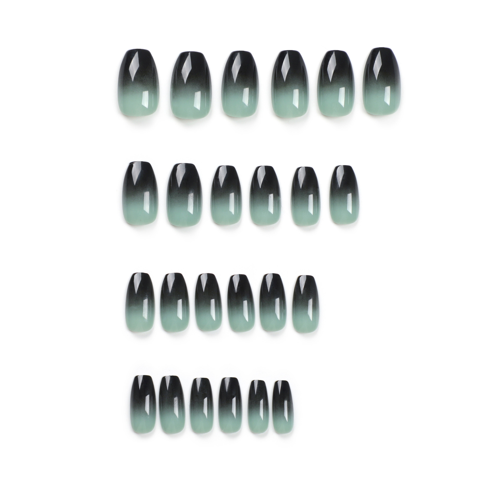 24szt Press on Nails Black Gra – Nail Art French recenzja i cena