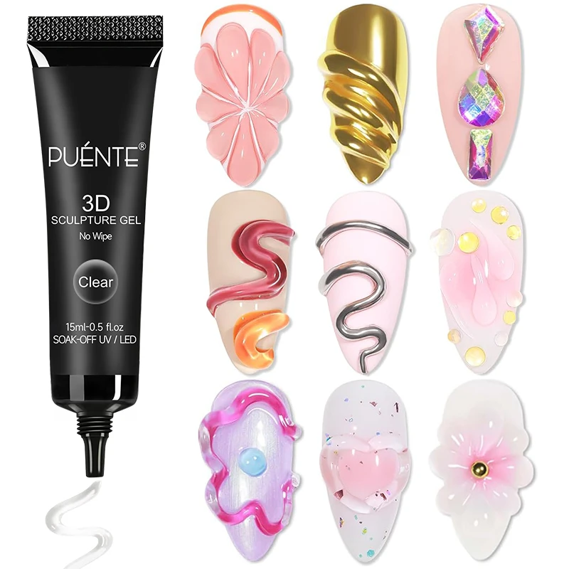 15ML Clear 3D No Wipe Sculptur – Nail Art Chrome recenzja i cena