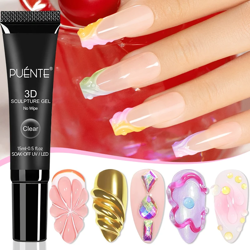 15ML Clear 3D No Wipe Sculptur – Nail Art Chrome recenzja i cena