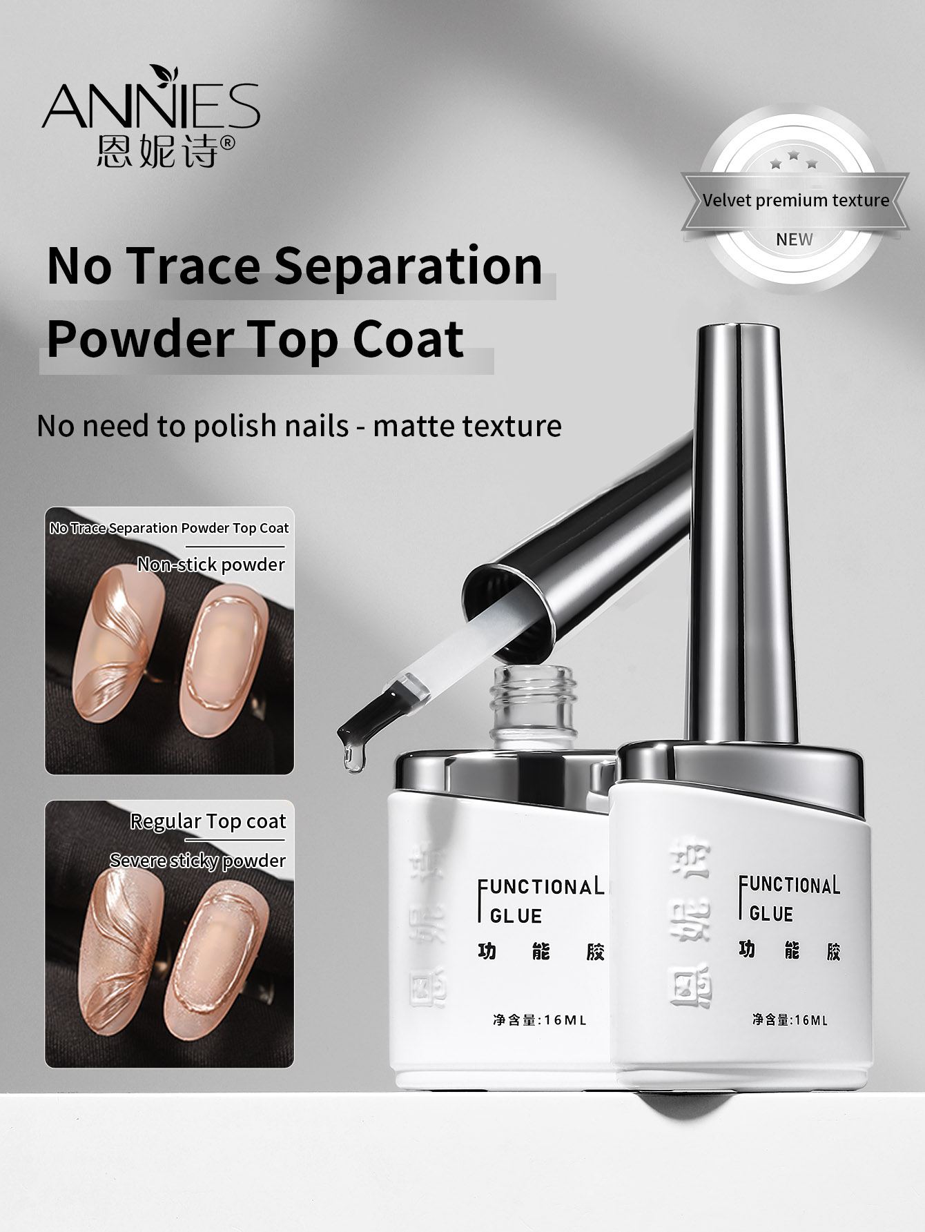 16ml Matowy żelowy top coat 2w – Nail Art Chrome recenzja i cena