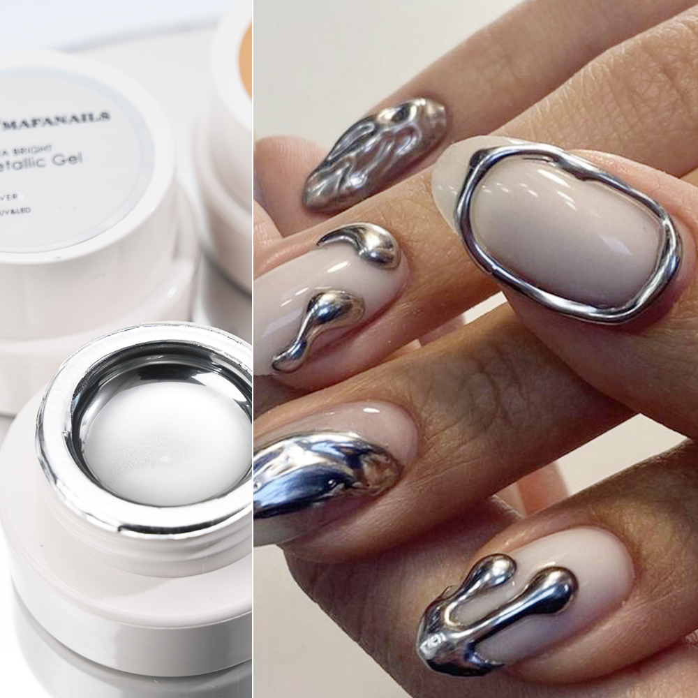 5ml Srebrny Złoty Metaliczny L – Nail Art Chrome recenzja i cena