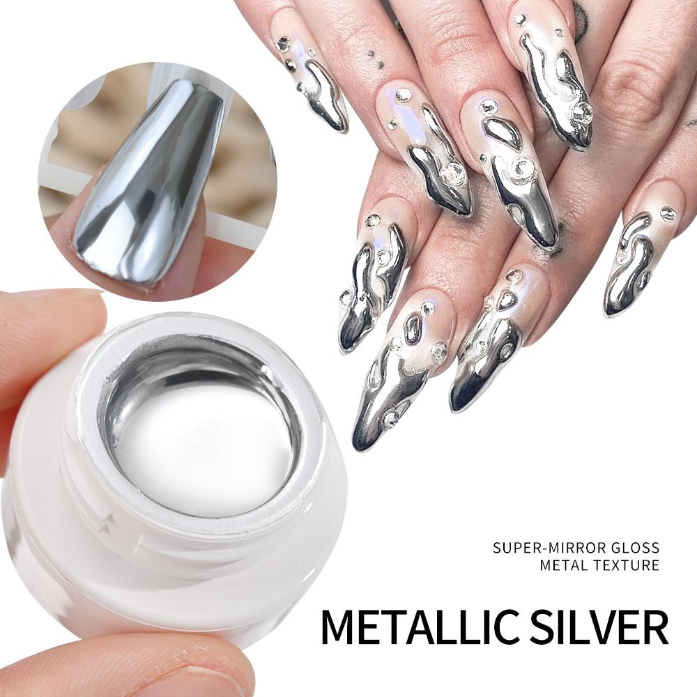 5ml Srebrny Złoty Metaliczny L – Nail Art Chrome recenzja i cena