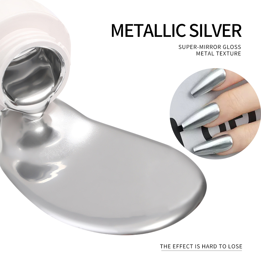 5ml Srebrny Złoty Metaliczny L – Nail Art Chrome recenzja i cena