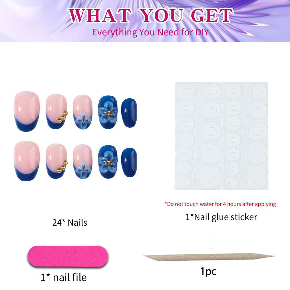 24 szt. Krótkie owalne naklejk – Nail Art Halal recenzja i cena