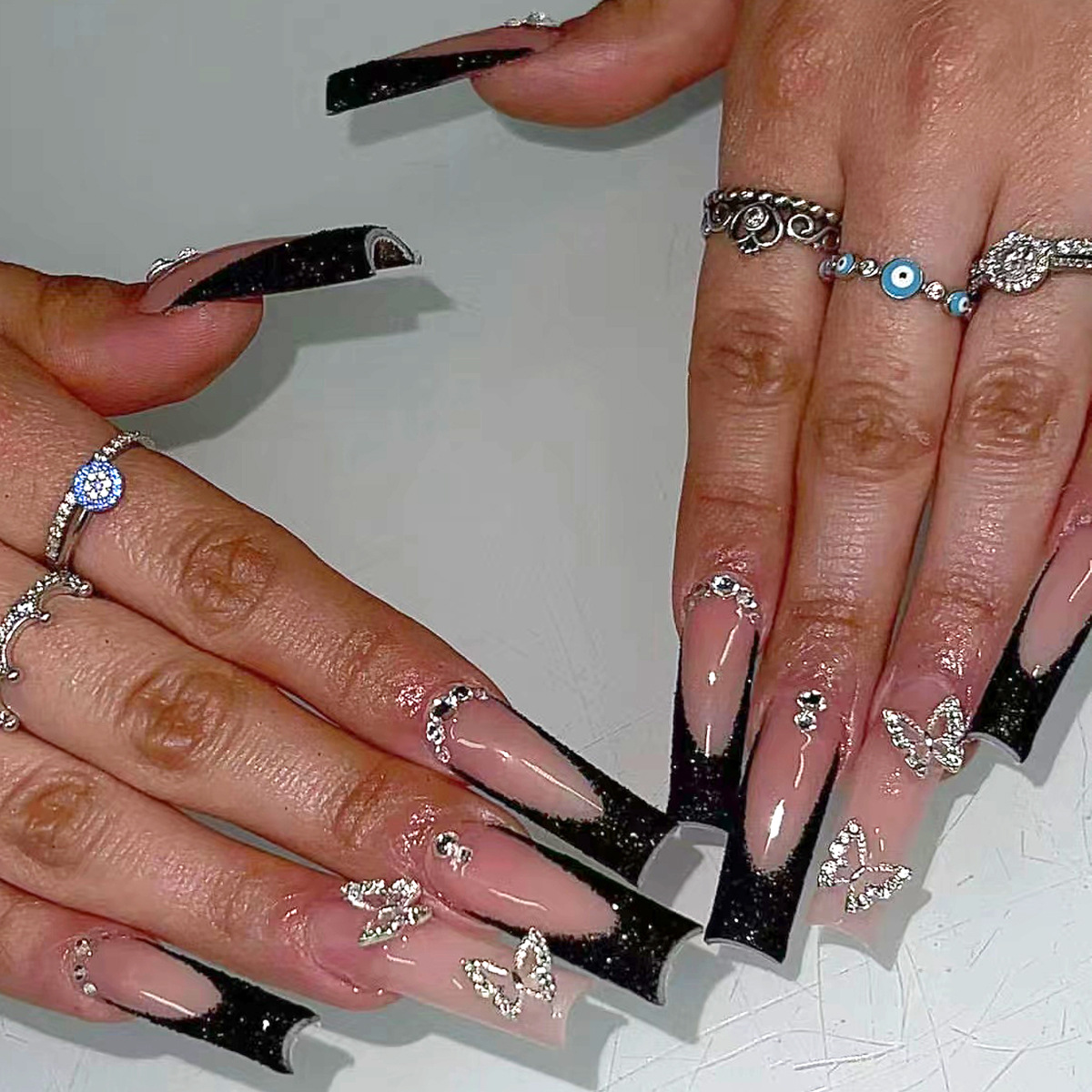 24 szt. Czarne sztuczne paznok – Nail Art French recenzja i cena