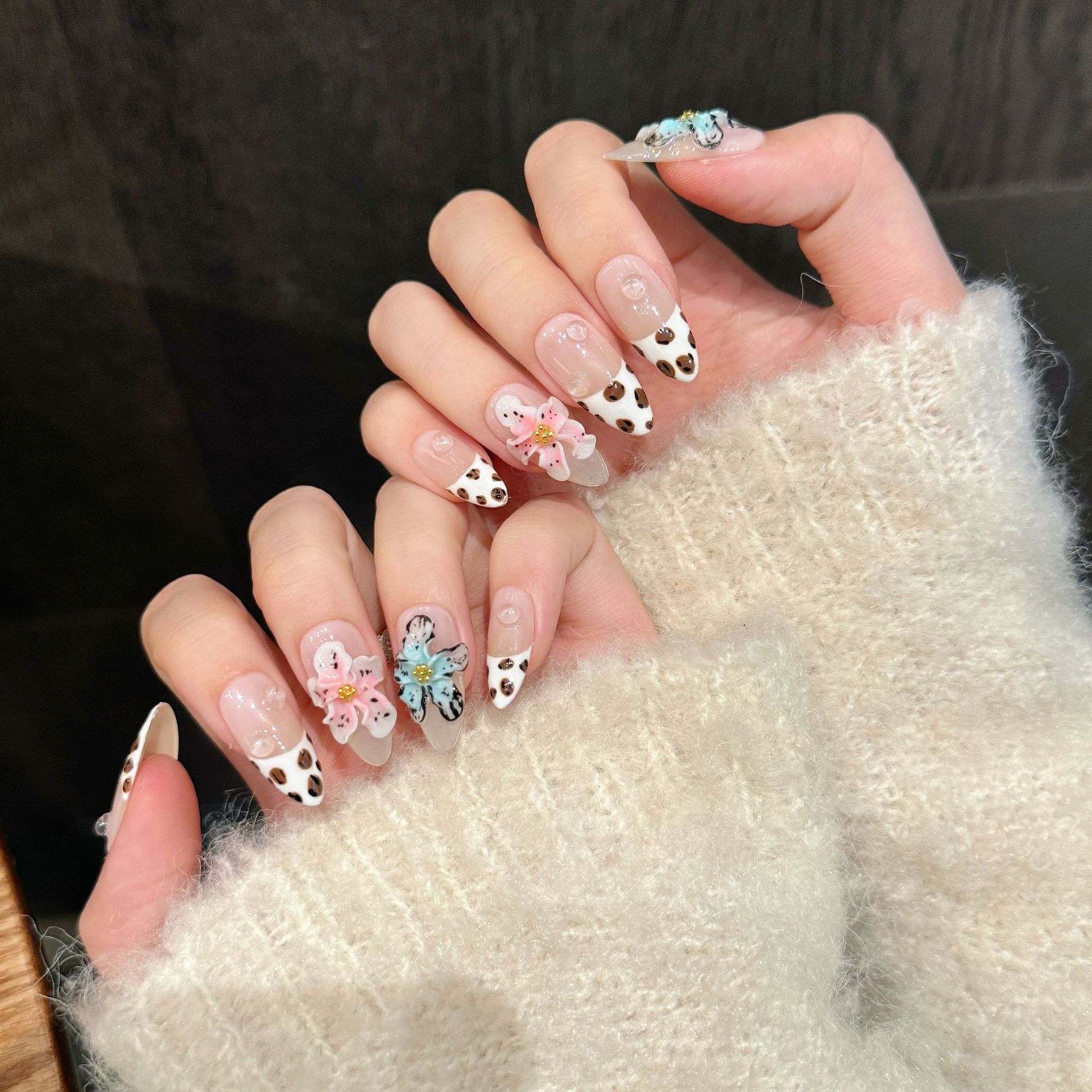 10szt Błyszczące migdałowe ręc – Nail Art French recenzja i cena