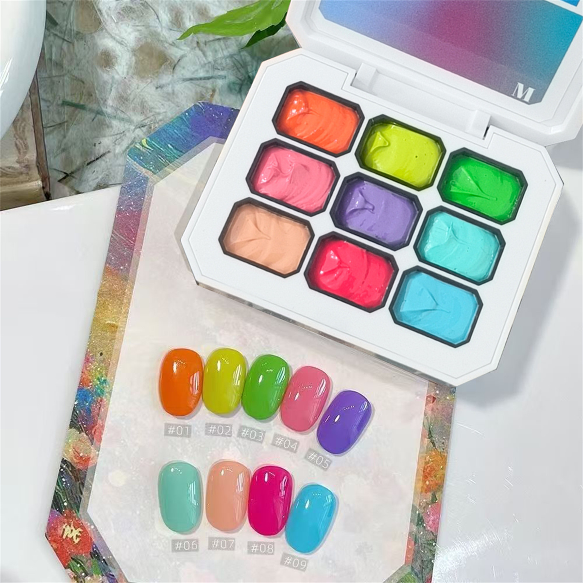 1 szt. 9-kolorowy, jednolity l – Nail Art Halal recenzja i cena