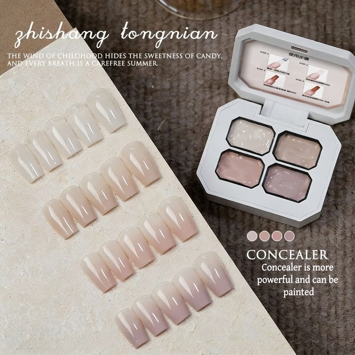 Żel do paznokci w 4 odcieniach – Nail Art Halal recenzja i cena